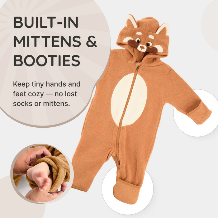 Red Panda Fleece Bunting