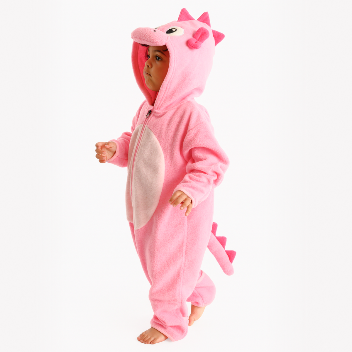 Pink Dinosaur Fleece Bunting