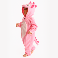 Pink Dinosaur Fleece Bunting