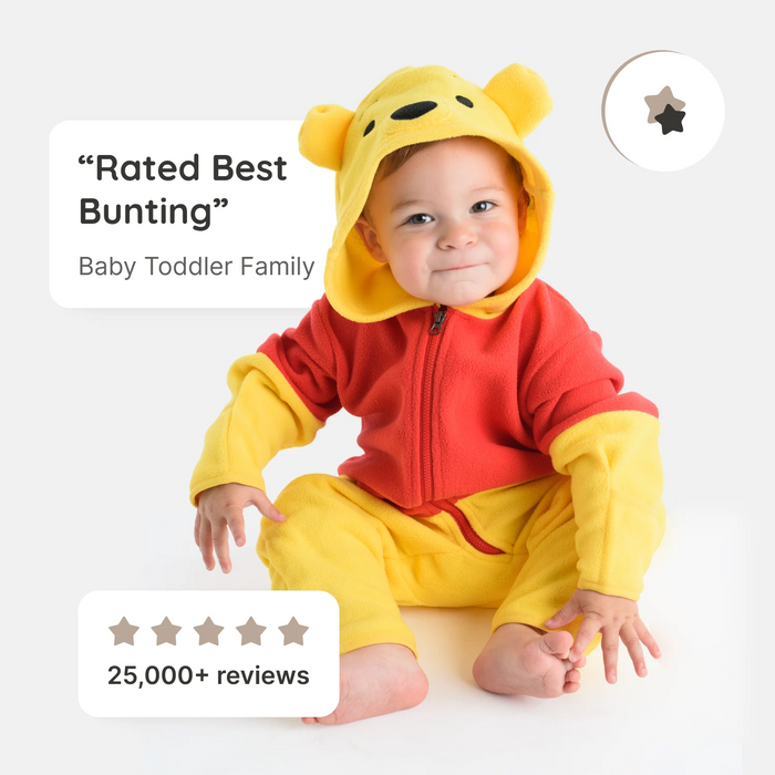 Honey Bear Fleece Bunting