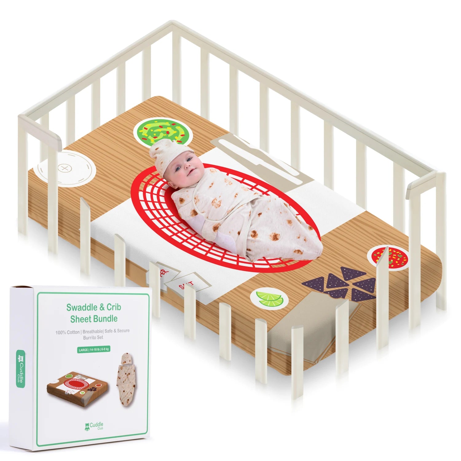 Burrito Swaddle + Crib Sheet Bundle