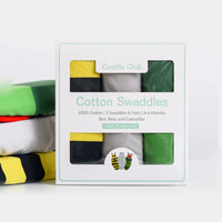 Bear, Bee, & Caterpillar Cotton Swaddle (3 Pack)